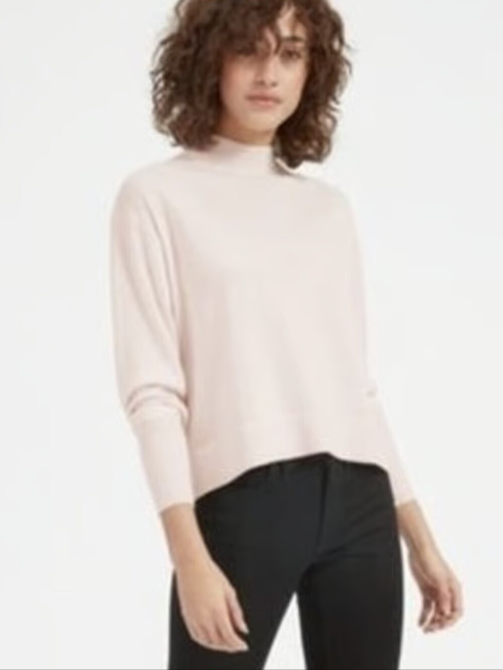 Everlane Sweater Pale Pink Cashmere Mock Neck XS
